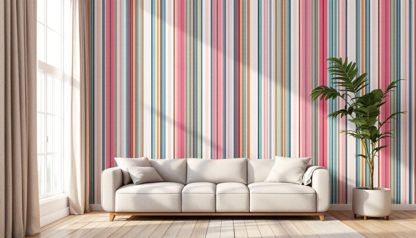 Comment les rayures des papiers peints influencent-elles l'ambiance d'une pièce ?